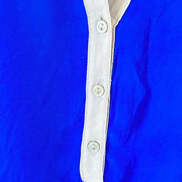 C&A Yessica BNWT UK Cobalt Blue Sheer Blouse Size 18 - Picture 6 of 12